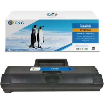  Картридж лазерный G&G GS-W1106A-N черный 1000стр для HP Laser 107a/107r/107w/135a MFP/135r MFP/135w MFP/137fnw MFP 