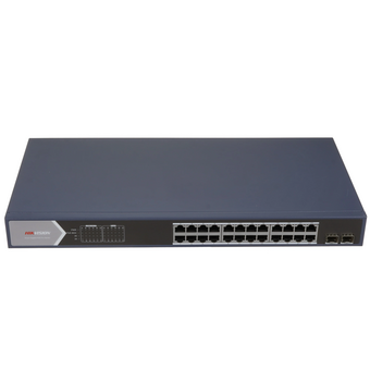  Коммутатор управляемый Hikvision DS-3E1526P-SI-24P2F 24x1Гбит/с 2xКомбо(1000BASE-T/SFP) 