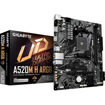 Материнская плата Gigabyte A520M H ARGB 