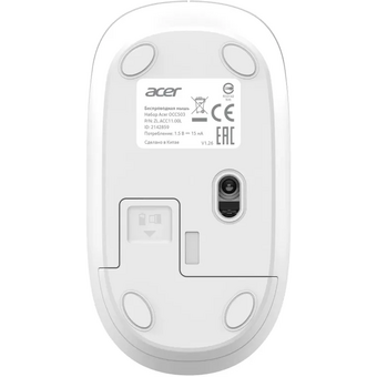  Комплект клавиатура и мышь Acer OCC503 (ZL.ACC11.00L) клав белый мышь белый 