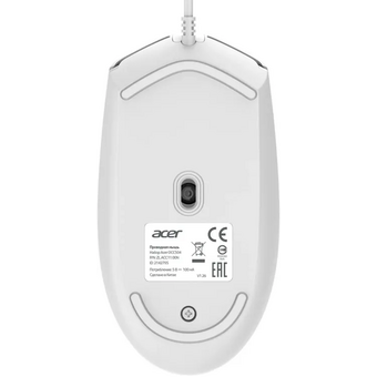  Комплект клавиатура и мышь Acer OCC504 (ZL.ACC11.00N) клав белый мышь белый 