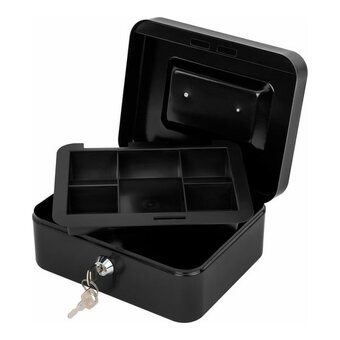  Ящик для денег BRAUBERG 291350 90х160х200мм, ключевой замок, черный 