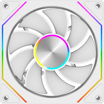  Кулер PcCooler FG120R ARGB WH Reverse (120x120x25mm, 4-pin PWM, 54CFM, 28.4dBA, 1800RPM, White) 