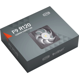  Кулер PcCooler F9 R120 BK (120x120x30mm, 4-pin PWM, 114CFM, 42.7dBA, 3000RPM, Black) 