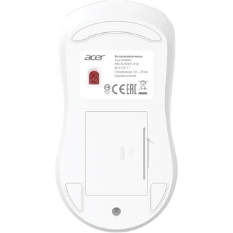  Мышь беспроводная Acer OMR501 (ZL.MCE11.018) белый 
