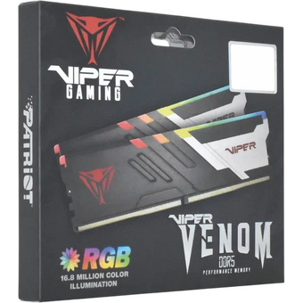  ОЗУ PATRIOT Viper Venom RGB (PVVR516G600C36K) DDR 5 DIMM 16Gb (8Gbx2) 6000Mhz, CL36 (retail) 