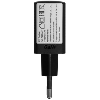  СЗУ ACEFAST A98 PD30W Gan USB-C+USB-A Charger EU Black 