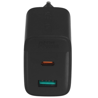  Зарядное устройство ACEFAST AF-A106-BK P45W Gan USB-C+USB-A Charger EU Black 