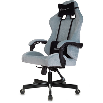  Кресло игровое Knight Terminator Light-28 серо-голубой крестов. металл 