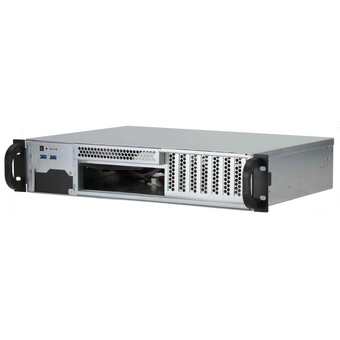  Корпус Procase RU230-B-0 2U front/rear-access rack, черный, без блока питания, глубина 300мм, MB 12"x9.6" 