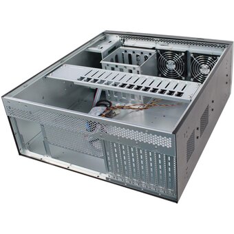  Корпус Foxline FL-T4U435, 4U/Tower, ATX, w/o psu, (support or CRPS), 1x2,5" ext, 4x3,5" int, 2xUSB 3.0,3x9025mm fan 