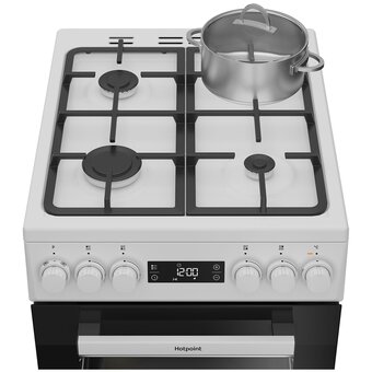 Кухонная плита Hotpoint HSG5F2HB белый 