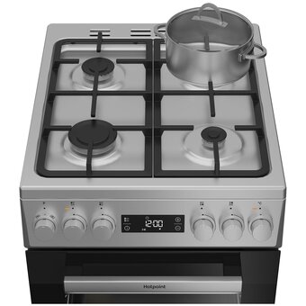  Кухонная плита Hotpoint HSG5F1HX серебристый 
