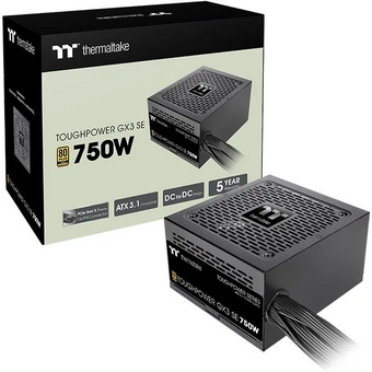  Блок питания Thermaltake Toughpower GX3 SE Gen.5 750W (PS-TPD-0750NNSAGE-3) ATX 80+ gold (20+4pin) APFC 120mm fan 3xSATA RTL 