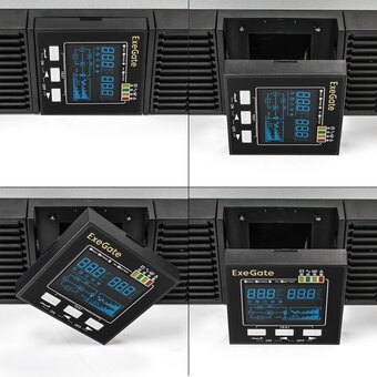  ИБП Exegate PowerExpert ULS-3000.LCD.AVR.1SH.2C13.USB.RS232.SNMP.2U EX293050RUS 3000VA/3000W, On-Line, PF=1, LCD, 1*Schuko 