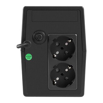 ИБП Exegate Power NB-500.LED.AVR.2SH (EX299480RU) 500VA/300W, LED, AVR, 2*Schuko, батарея 12V 4.5Ah, Black 