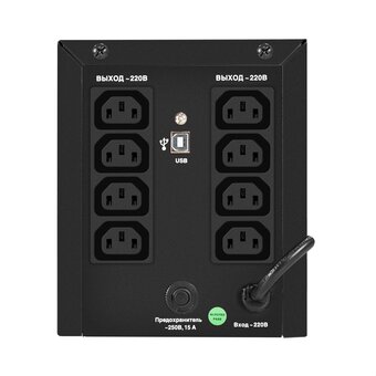  ИБП Exegate Power NB-2200.LED.AVR.8C13.USB (EX299820RUS) 2200VA/1300W, LED, AVR, 8*C13, USB, батарея 12V 9Ah-2шт, металл 