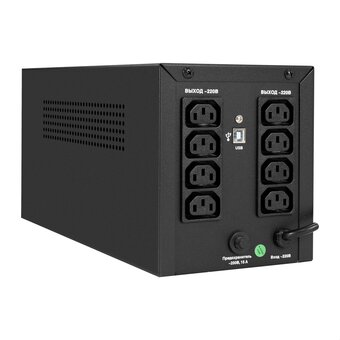  ИБП Exegate Power NB-2200.LED.AVR.8C13.USB (EX299820RUS) 2200VA/1300W, LED, AVR, 8*C13, USB, батарея 12V 9Ah-2шт, металл 