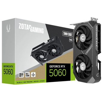  Видеокарта Zotac RTX 5060 Twin Edge Plus 8GB (ZT-B50600E2-10M) GDDR7 128bit 3xDP HDMI 2Fan Medium Pack 