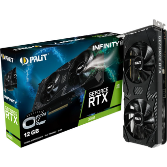  Видеокарта Palit RTX3060 12GB Infinity2 OC (NE63060U19K9-PG190L) GDDR6 192b, PCI-E, HDMI DPx3 
