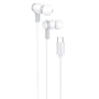  Наушники HOCO M86 Ocean universal digital earphones with microphone for type-c White 