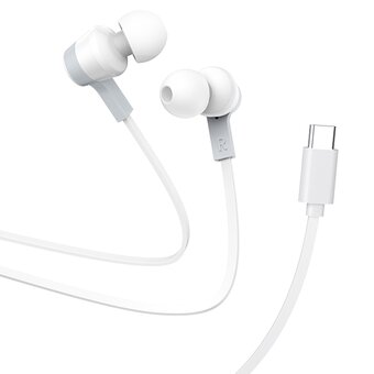  Наушники HOCO M86 Ocean universal digital earphones with microphone for type-c White 