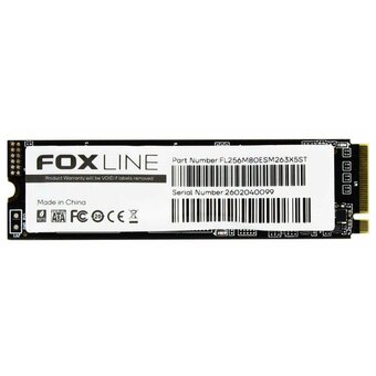  SSD Foxline X5STE (FL256M80ESM263X5STE), 256GB, M.2(22x80mm), NVMe, PCIe 3.0 x4, 3D TLC, R/W 1700/1300MB/s 