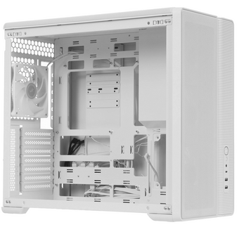 Корпус SAMA S50 White (S50-WHAGA4X1-GL) без БП, Midi-Tower, TG, 4x120mm ARGB, 2xUSB 3.0 + 1xUSB 3.2 Type-C, ATX, mITX 