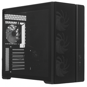  Корпус SAMA S50 Black (S50-BKAGA4X1-GL) без БП, Midi-Tower, TG, 4x120mm ARGB, 2xUSB 3.0 + 1xUSB 3.2 Type-C, ATX, mITX 