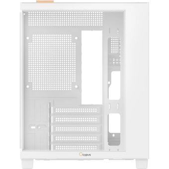  Корпус Ocypus Gamma C54 WH White (Gamma-C54-WHD000XX-GL) без БП, Midi-Tower, TG, no fans, 1xUSB-C + 2xUSB 3.0, mATX, mITX 