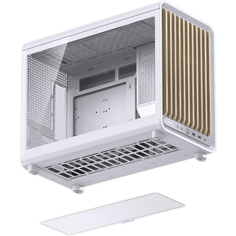  Корпус JONSBO D33 Wood White, без БП, Mini-Tower, TG, no fan, 2xUSB-A 3.0 + 1xUSB-C 3.2, mATX, mITX 