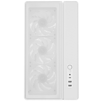  Корпус SAMA S50 White (S50-WHAGA4X1-GL) без БП, Midi-Tower, TG, 4x120mm ARGB, 2xUSB 3.0 + 1xUSB 3.2 Type-C, ATX, mITX 