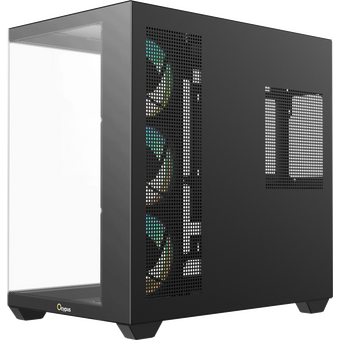  Корпус Ocypus Gamma C74 BK ARGB Black (Gamma-C74-BKD400XX-GL) без БП, Midi-Tower, TG, 4x120mm 2xUSB-A 3.0 + 1xUSB-C 3.1, ATX, mITX 