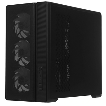  Корпус SAMA S50 Black (S50-BKAGA4X1-GL) без БП, Midi-Tower, TG, 4x120mm ARGB, 2xUSB 3.0 + 1xUSB 3.2 Type-C, ATX, mITX 