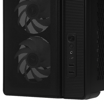  Корпус SAMA S50 Black (S50-BKAGA4X1-GL) без БП, Midi-Tower, TG, 4x120mm ARGB, 2xUSB 3.0 + 1xUSB 3.2 Type-C, ATX, mITX 