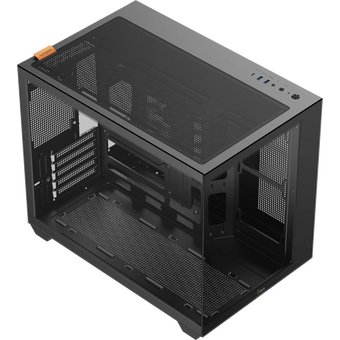  Корпус Ocypus Gamma C54 BK Black (Gamma-C54-BKD000XX-GL) без БП, Midi-Tower, TG, no fans, 1xUSB-C + 2xUSB 3.0, mATX, mITX 