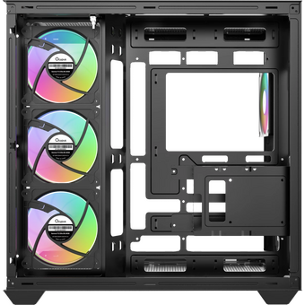  Корпус Ocypus Gamma C74 BK ARGB Black (Gamma-C74-BKD400XX-GL) без БП, Midi-Tower, TG, 4x120mm 2xUSB-A 3.0 + 1xUSB-C 3.1, ATX, mITX 
