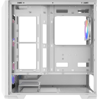  Корпус SAMA S41 White (S41-WHAMA4X1-GL) без БП, Midi-Tower, TG, 4x120mm ARGB, 2xUSB 3.0 + 1xUSB 3.2 Type-C, ATX, mITX 