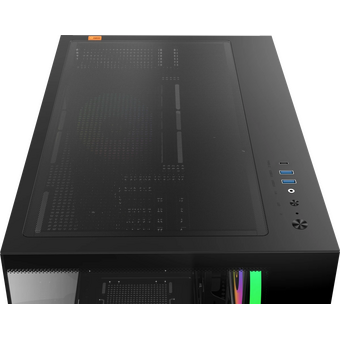  Корпус Ocypus Gamma C74 BK ARGB Black (Gamma-C74-BKD400XX-GL) без БП, Midi-Tower, TG, 4x120mm 2xUSB-A 3.0 + 1xUSB-C 3.1, ATX, mITX 