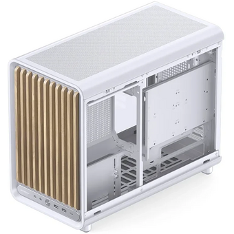  Корпус JONSBO D33 Wood White, без БП, Mini-Tower, TG, no fan, 2xUSB-A 3.0 + 1xUSB-C 3.2, mATX, mITX 