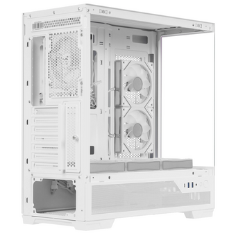  Корпус SAMA V43 White (V43-WHADA6X1-GL) без БП, Midi-Tower, TG, 6x120mm ARGB, 2xUSB 3.0 + 1xUSB 3.2 Type-C, ATX, mITX 