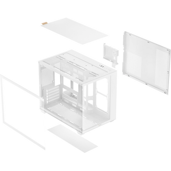  Корпус Ocypus Gamma C54 WH White (Gamma-C54-WHD000XX-GL) без БП, Midi-Tower, TG, no fans, 1xUSB-C + 2xUSB 3.0, mATX, mITX 