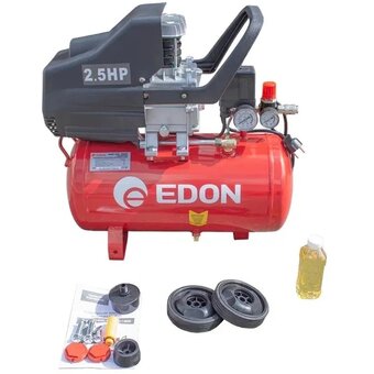  Компрессор поршневой Edon OAC-25/1600 красный 
