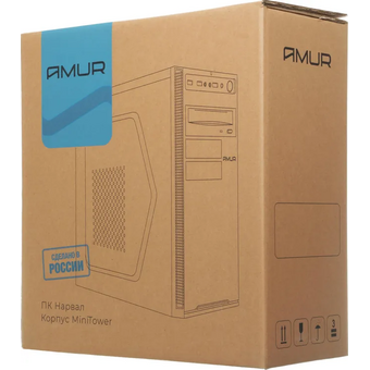  ПК Amur Нарвал A5A14 АМУЕ.466219.002 2169402 MT Ryzen 5 3400G (3.7) 8Gb SSD256Gb Vega 11 FreeDOS GbitEth 400W мышь клавиатура черный (RUS) 