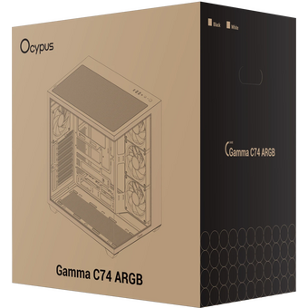  Корпус Ocypus Gamma C74 WH ARGB White (Gamma-C74-WHD400XX-GL) без БП, Midi-Tower, TG, 4x120mm 2xUSB-A 3.0 + 1xUSB-C 3.1, ATX, mITX 