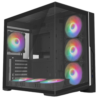  Корпус ZALMAN D40F, ATX, Black, Window, 1xCombo (2.5'' or 3.5''), 2x2.5'', 2x3.5'', 1xUSB3.0, 1xUSB2.0, Side 3x120 FRGB, Bottom 3x120 FRGB, Rear 1x120 