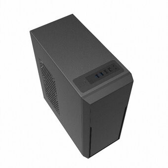 Корпус Foxline FL-302 (FL-302-FZ600R-U32) ATX black, w/PSU 600W, w/2xUSB2.0+2xUSB3.0, w/pwr cord, w/o Fan 