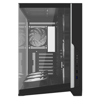  Корпус ZALMAN D40F, ATX, Black, Window, 1xCombo (2.5'' or 3.5''), 2x2.5'', 2x3.5'', 1xUSB3.0, 1xUSB2.0, Side 3x120 FRGB, Bottom 3x120 FRGB, Rear 1x120 