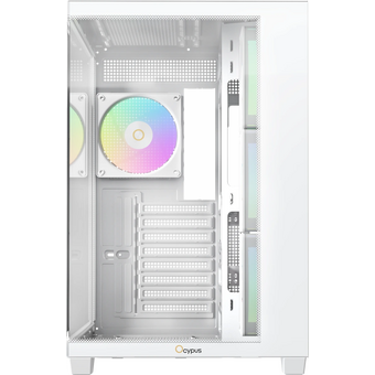  Корпус Ocypus Gamma C74 WH ARGB White (Gamma-C74-WHD400XX-GL) без БП, Midi-Tower, TG, 4x120mm 2xUSB-A 3.0 + 1xUSB-C 3.1, ATX, mITX 