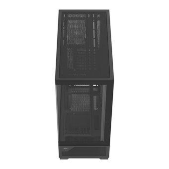  Корпус SAMA V43E Black (V43E-BKADA0X1-GL) без БП, Midi-Tower, TG, no fans, 2xUSB 3.0 + 1xUSB 3.2 Type-C, ATX, mITX 